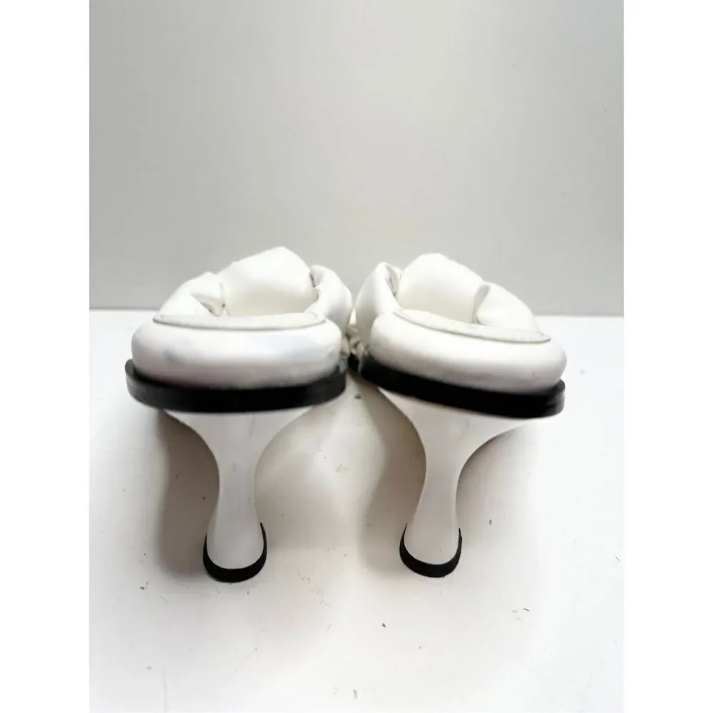 Circus by Sam Edelman Sandals Womens Size 8.5 White Sim Slides Square Toe‎